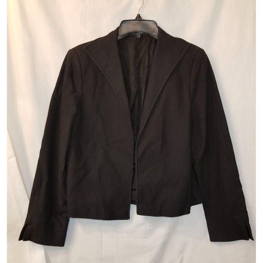 Linda Allard Ellen Tracy Blazer Size 10 Black Career Office Minimalist Staple
